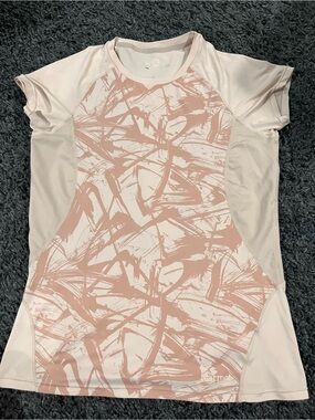 Marmot Women’s Crystal Pink Abstract Short-Sleeve Performance Top Medium